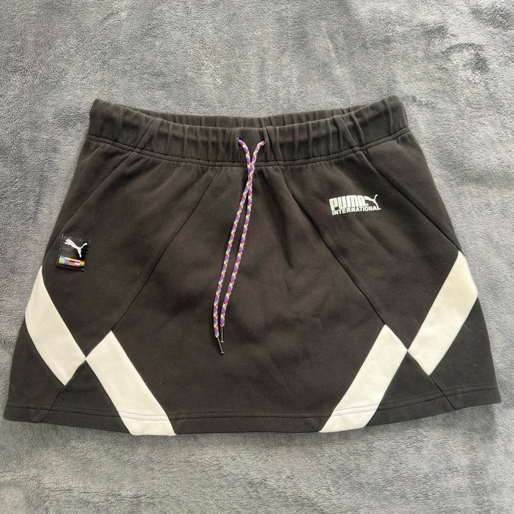Puma Women's Black Mini Skirt with White Accents